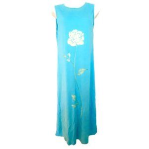 3 for 10$, Aqua Blue Ethnic Maxi Dress with Rose